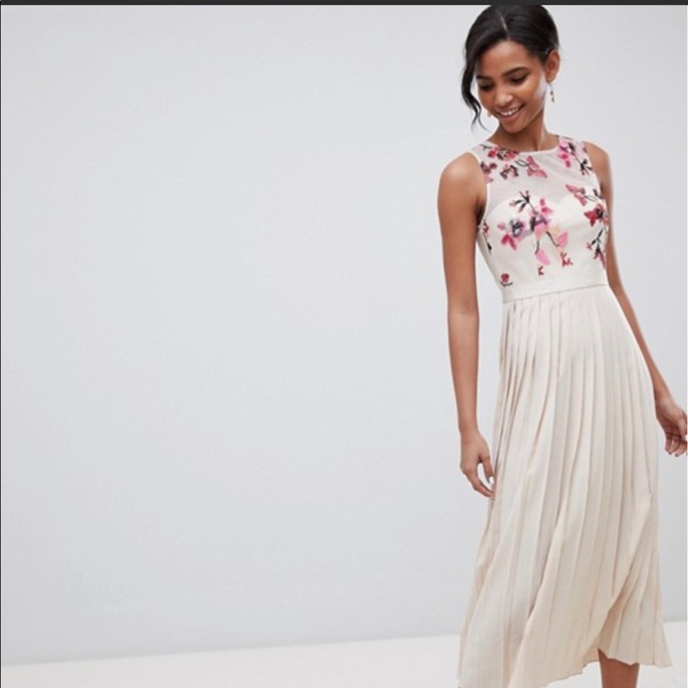 Bridal shower/rehearsal embroidered dress